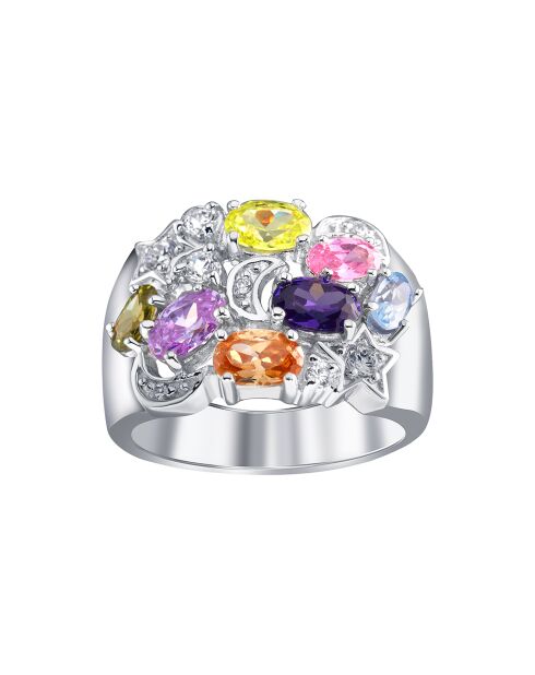 Bague Sky Of The Moon en Argent multicolore