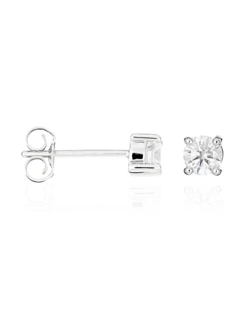 Boucles d'oreilles Eternelle Diamant 0.50 ct or blanc