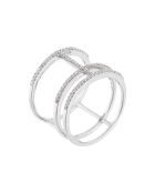 Anello geometrico in oro bianco 0.24 ct con diamante