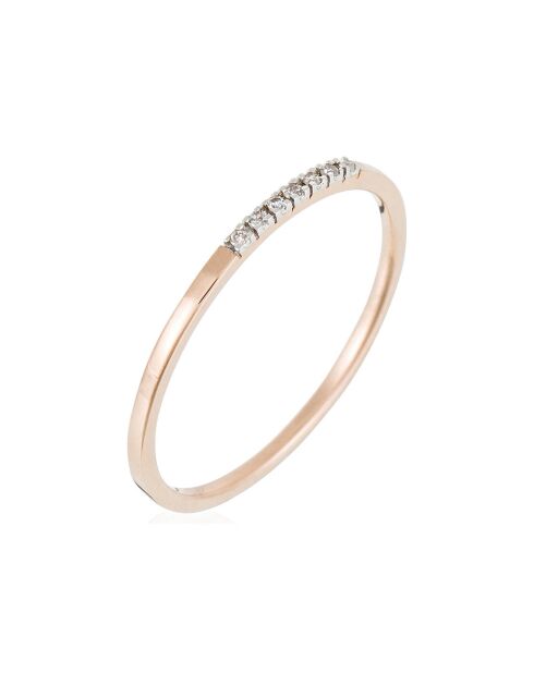 Voor jou 0.03 ct roségouden diamanten ring