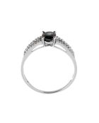 Queen Ocean Ring Diamanten 0,14 ct Saphire 1,38 ct Weißgold
