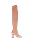 Cuissardes en Velours rose - Talon 8.5 cm