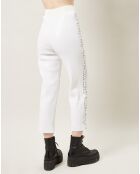 Pantalon Shiny Run blanc