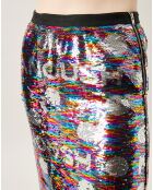 Jupe Sparkle en sequins multicolore