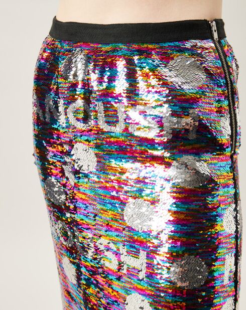 Jupe Sparkle en sequins multicolore