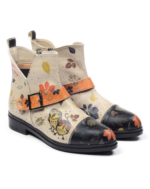 Chelsea Boots Gafry beige/orange/noir