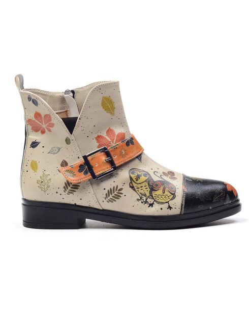 Chelsea Boots Gafry beige/orange/noir