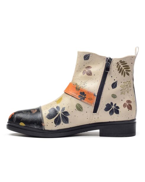 Chelsea Boots Gafry beige/orange/noir