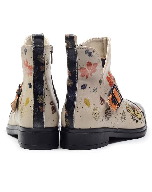 Chelsea Boots Gafry beige/orange/noir