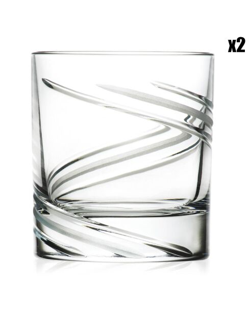 2 verres à eau Vertigo transparents - 29 cl