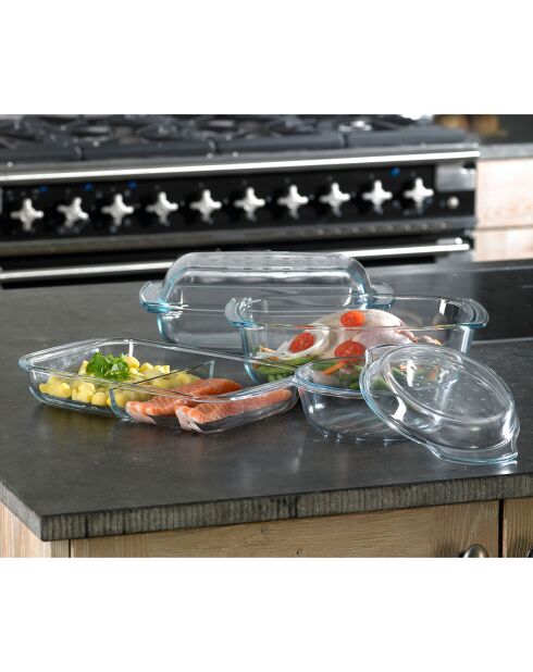 Cocotte Drop & Grill transparente - 4.1 L
