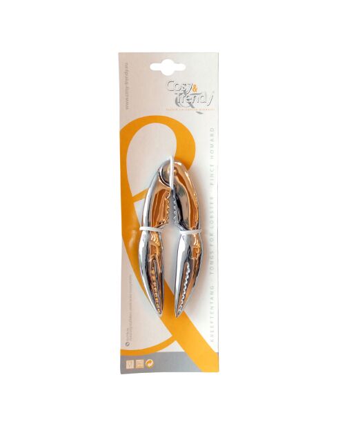 Silberner Hummerclip - 29,5 x 29,1 x 5 cm