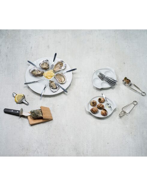 Assiette à huitres blanche - D.28.5 cm