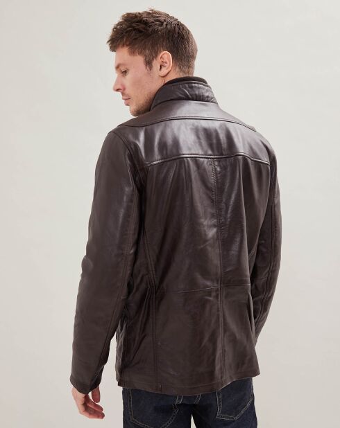 Chaqueta de cuero Baudouin marrón