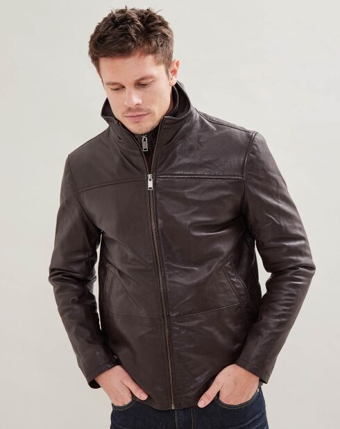 Bruine leren jas Billy