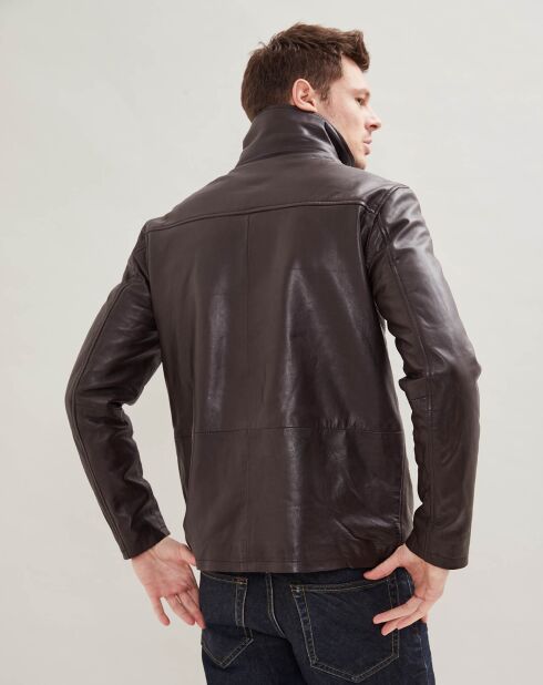 Bruine leren jas Billy