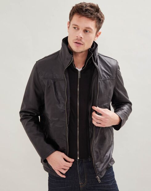 Billy zwarte leren jas