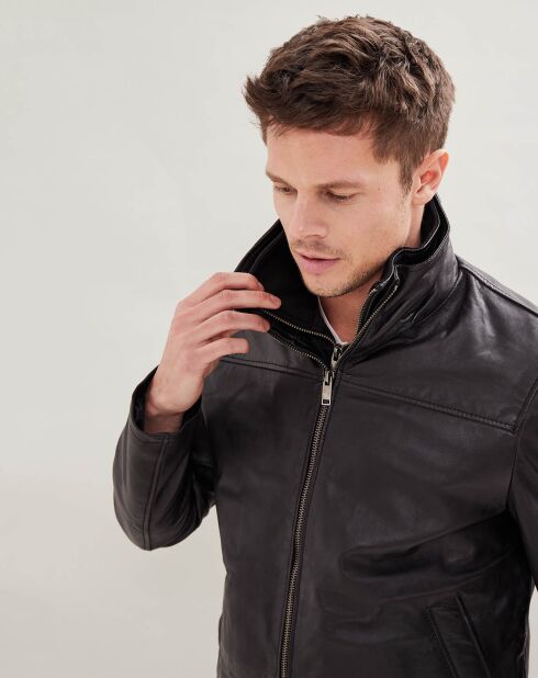 Billy zwarte leren jas