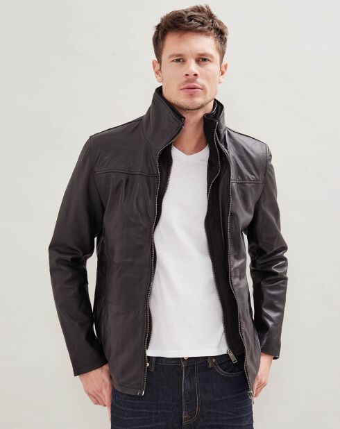 Billy zwarte leren jas