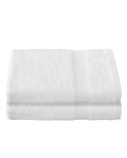 2 weiße Stéphanie Duschlaken - 70x140 cm