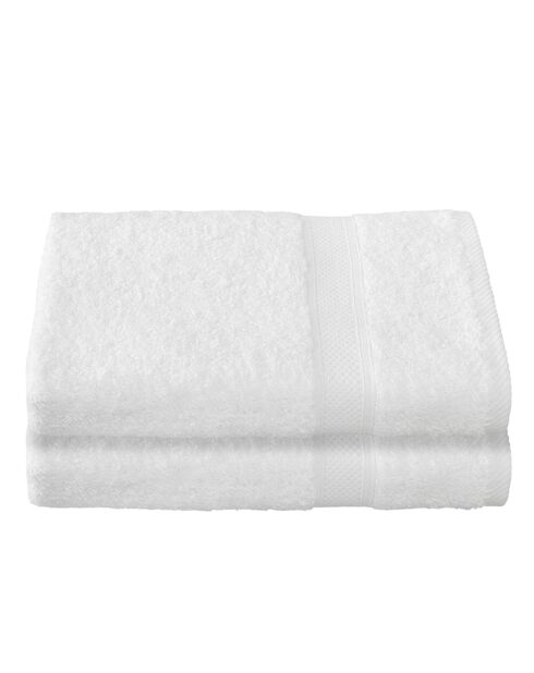 2 weiße Stéphanie Duschlaken - 70x140 cm