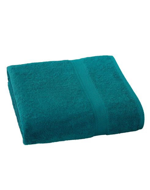 Drap de bain Stéphanie vert lac - 100x150 cm