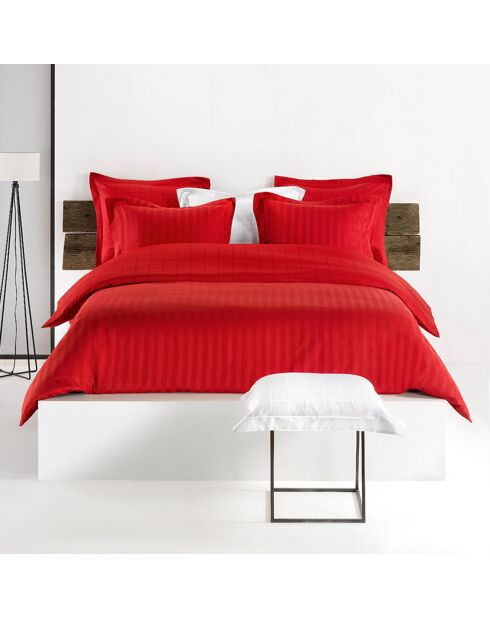 Parure housse de couette Zygo rouge piment