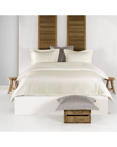 Parure housse de couette Zygo blanc ivoire