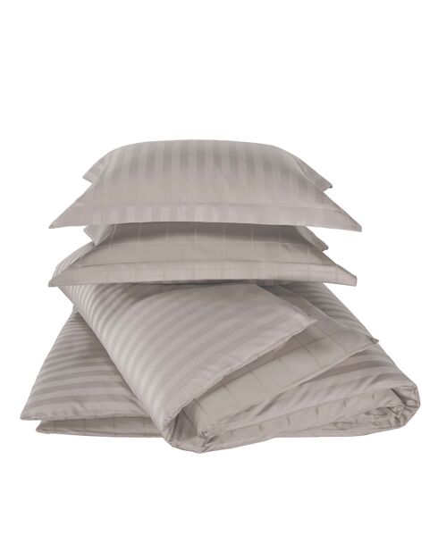 Parure housse de couette Zygo taupe