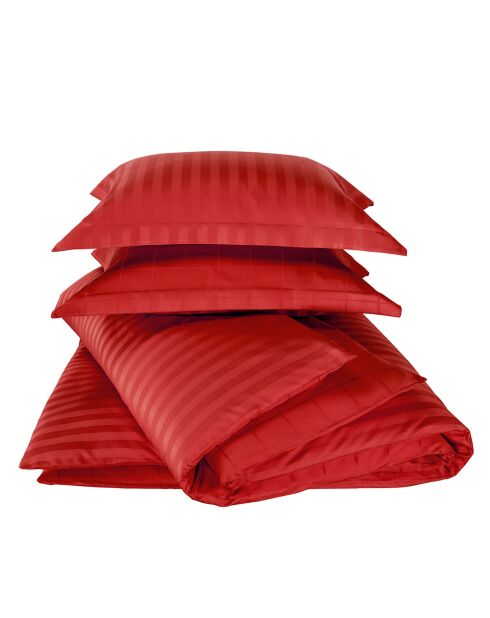 Parure housse de couette Zygo rouge piment