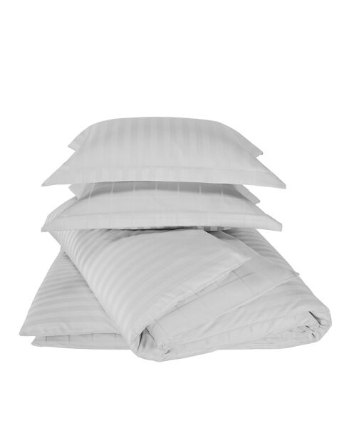 Parure housse de couette Zygo argentée