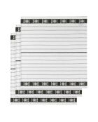 3 Torchons BML blanc/noir - 65x65 cm