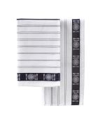 3 Torchons BML blanc/noir - 65x65 cm