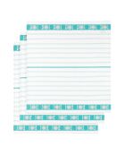 3 Torchons BML blanc/turquoise - 65x65 cm