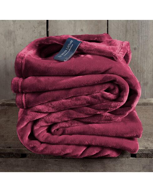 Plaid Softy betterave - 150x200 cm