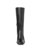 Bottes en Cuir Paprica noires - Talon 8 cm