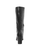 Bottes en Cuir Paprica noires - Talon 8 cm