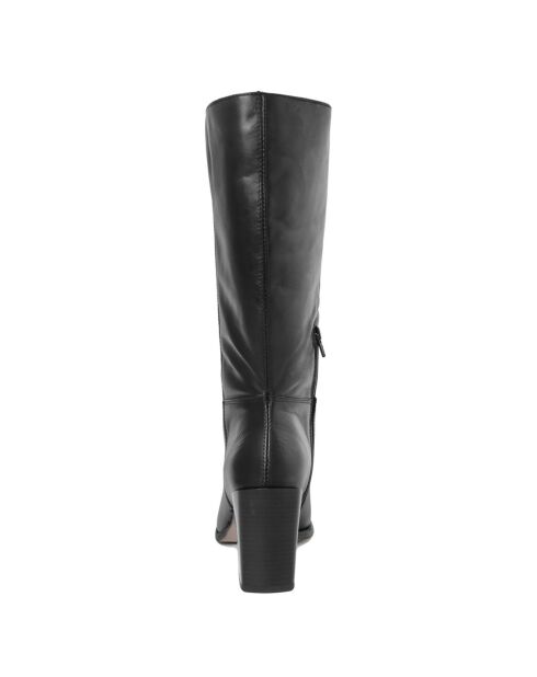 Bottes en Cuir Paprica noires - Talon 8 cm