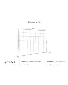Tête de Lit en Velours Athena gris foncé - 160x120 cm