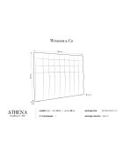 Tête de Lit en Velours Athena vert bouteille - 180x120 cm