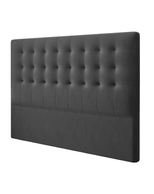 Tête de Lit en Velours Athena gris foncé - 180x120 cm