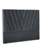 Tête de Lit en Velours Eiffel gris foncé - 180x120 cm