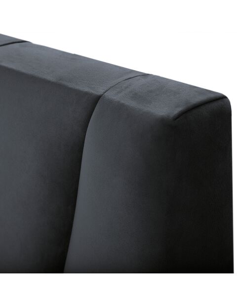 Kopfteil Eiffel aus Samt, 180 x 120 cm, Dunkelgrau