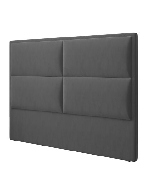 Tête de Lit en Velours Lara gris foncé - 160 cm
