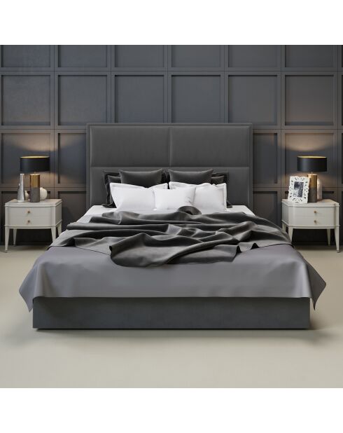 Tête de Lit en Velours Lara gris foncé - 180 cm