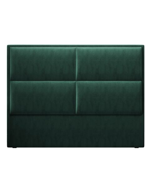 Tête de Lit en Velours Lara vert bouteille - 160 cm