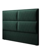 Tête de Lit en Velours Lara vert bouteille - 180 cm