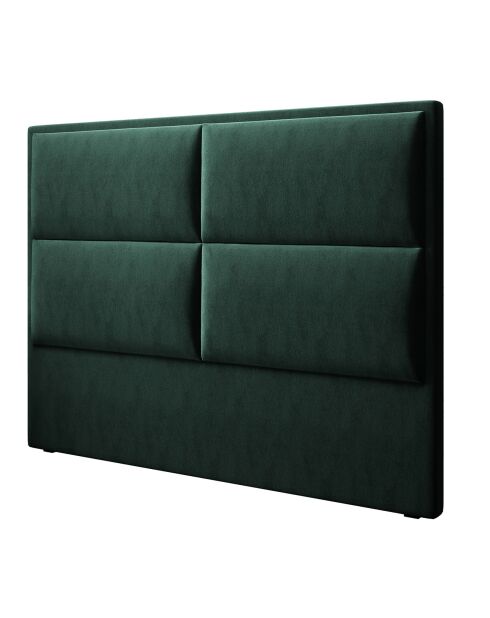 Tête de Lit en Velours Lara vert bouteille - 180 cm