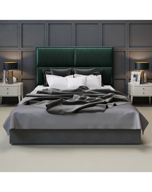 Tête de Lit en Velours Lara vert bouteille - 180 cm