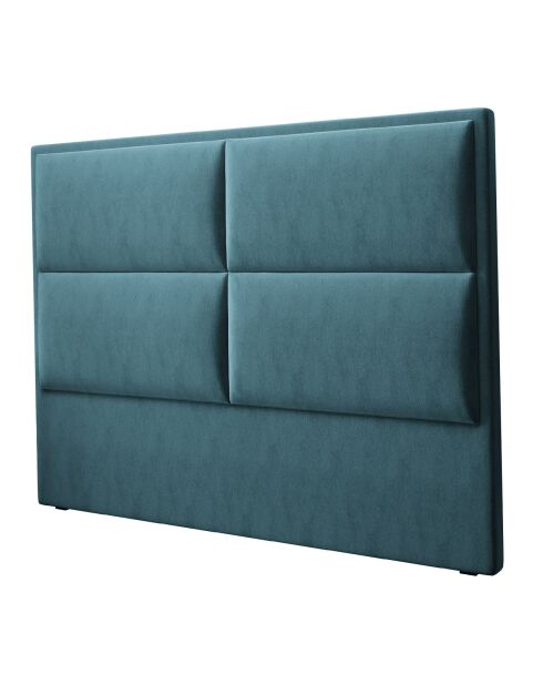 Tête de Lit en Velours Lara pétrole - 180x120 cm